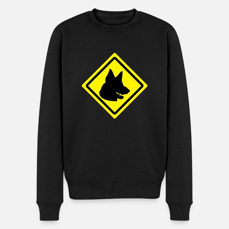 german shepherd roadsign - Pull Premium bio Homme - noir