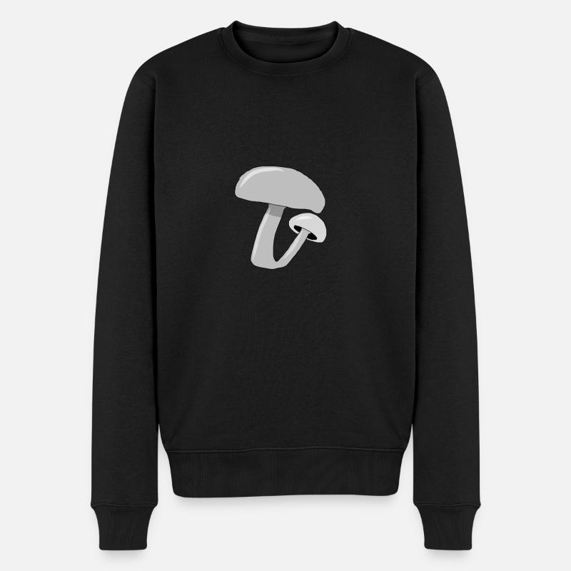 Pilze - Männer Premium Bio Pullover - Schwarz