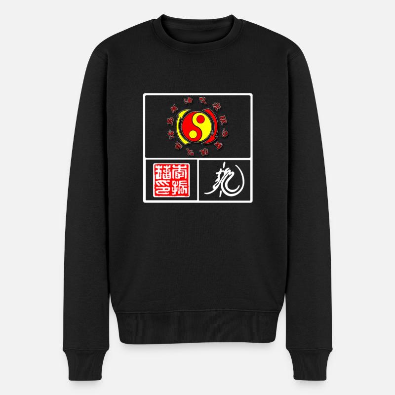 Tampon Blanc Jeet Kune Do - Pull Premium bio Homme - noir