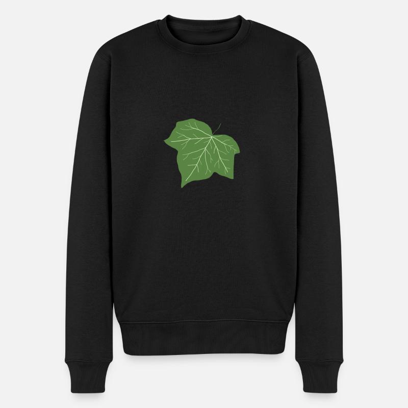 Efeu - Männer Premium Bio Pullover - Schwarz