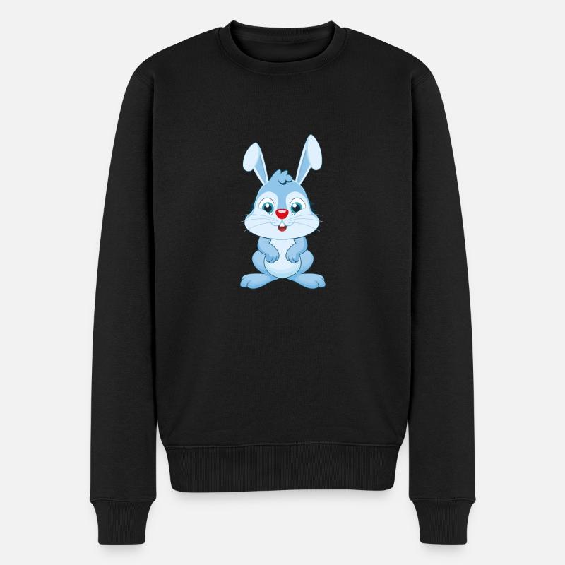 Süsser Hase - Männer Premium Bio Pullover - Schwarz