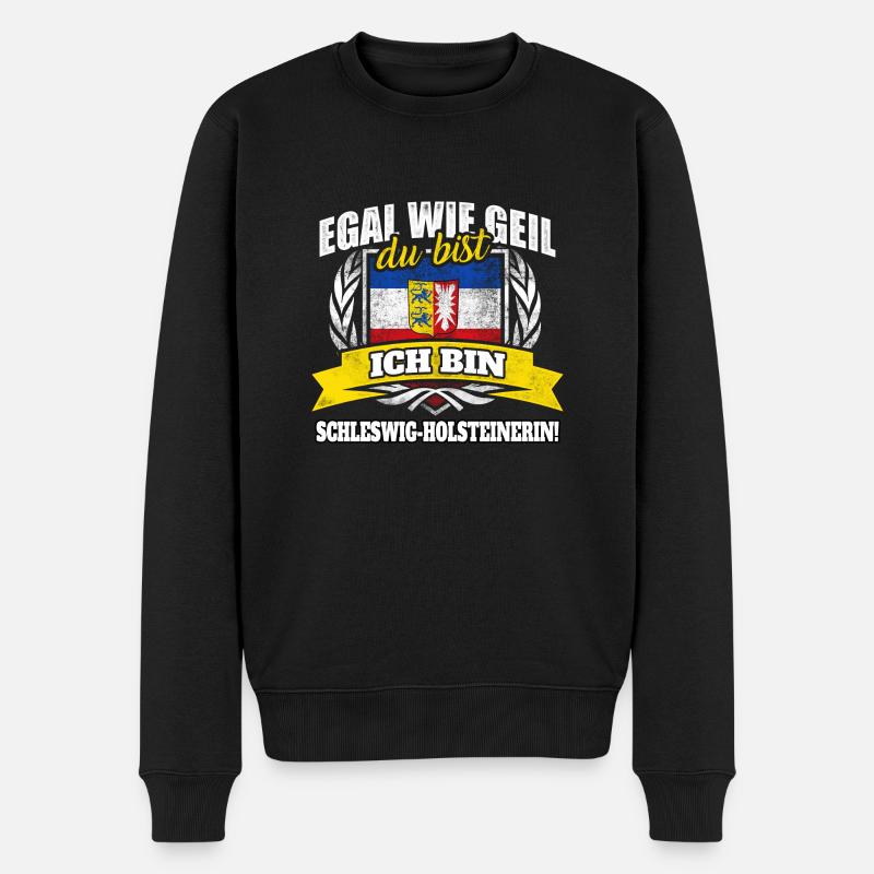 Schleswig-Holsteinerin Schleswig-Holstein Geschenk - Männer Premium Bio Pullover - Schwarz