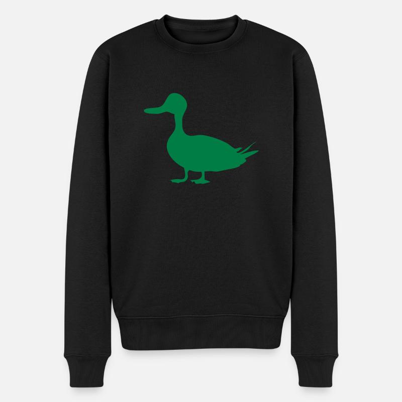 duck - Männer Premium Bio Pullover - Schwarz
