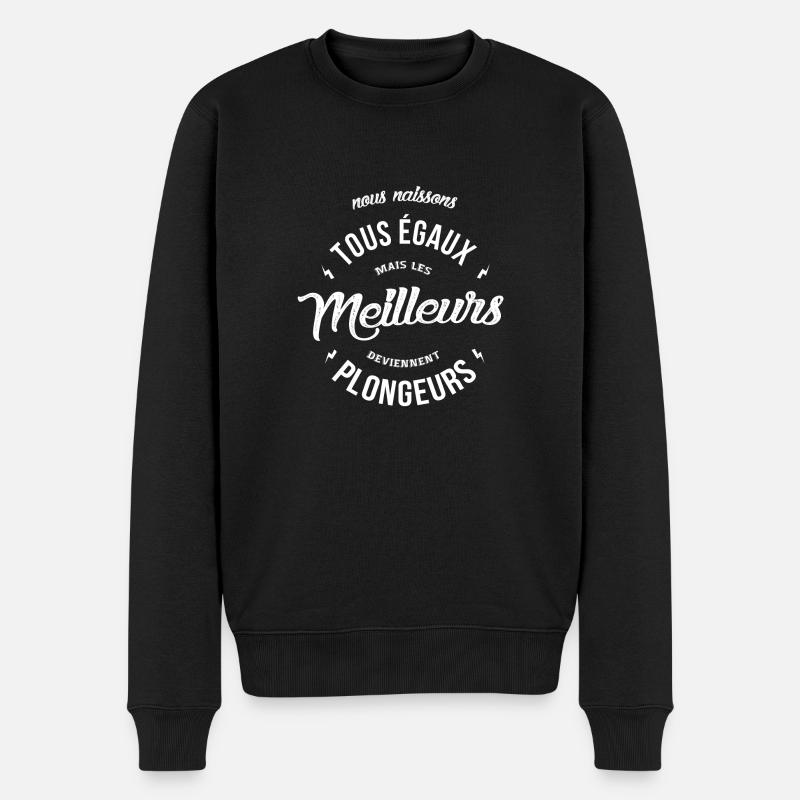 Les meilleurs deviennent plongeurs - Pull Premium bio Homme - noir