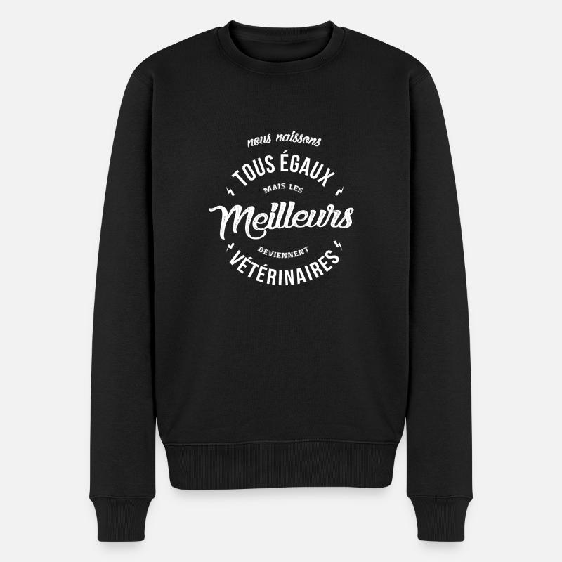 Les meilleurs deviennent vétérinaires - Pull Premium bio Homme - noir