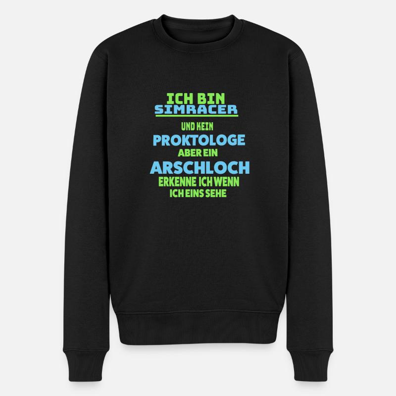Simracer - Männer Premium Bio Pullover - Schwarz