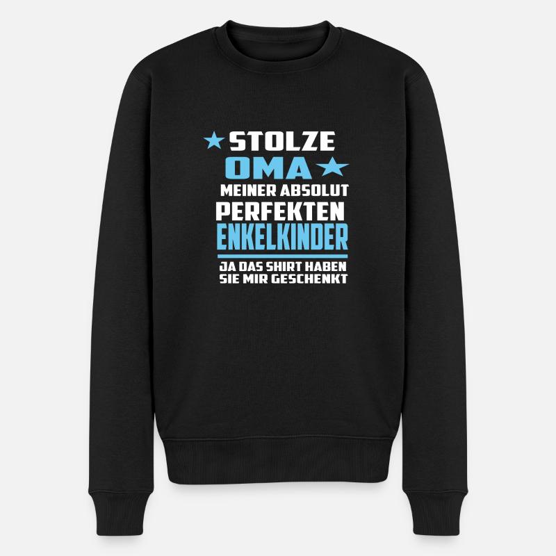 Stolze Oma - Männer Premium Bio Pullover - Schwarz