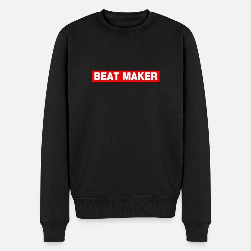 beat maker - Pull Premium bio Homme - noir