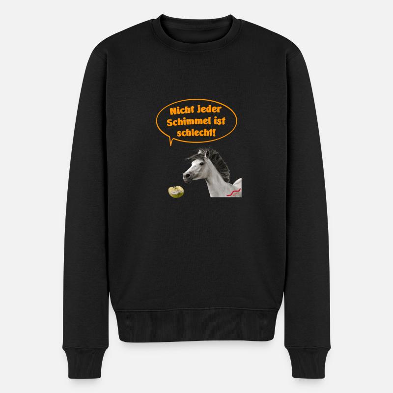Nicht jeder Schimmel ist schlecht - Männer Premium Bio Pullover - Schwarz