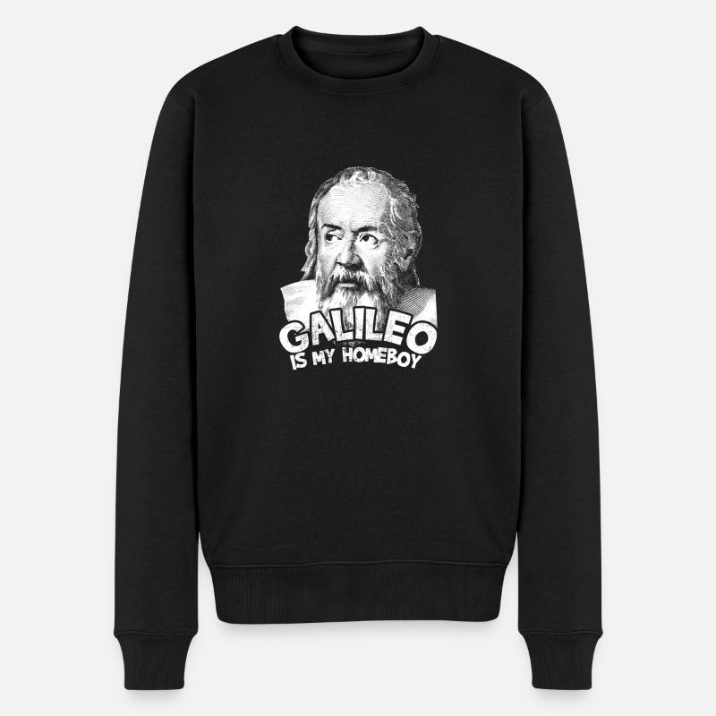 galileo is my homeboy - Männer Premium Bio Pullover - Schwarz
