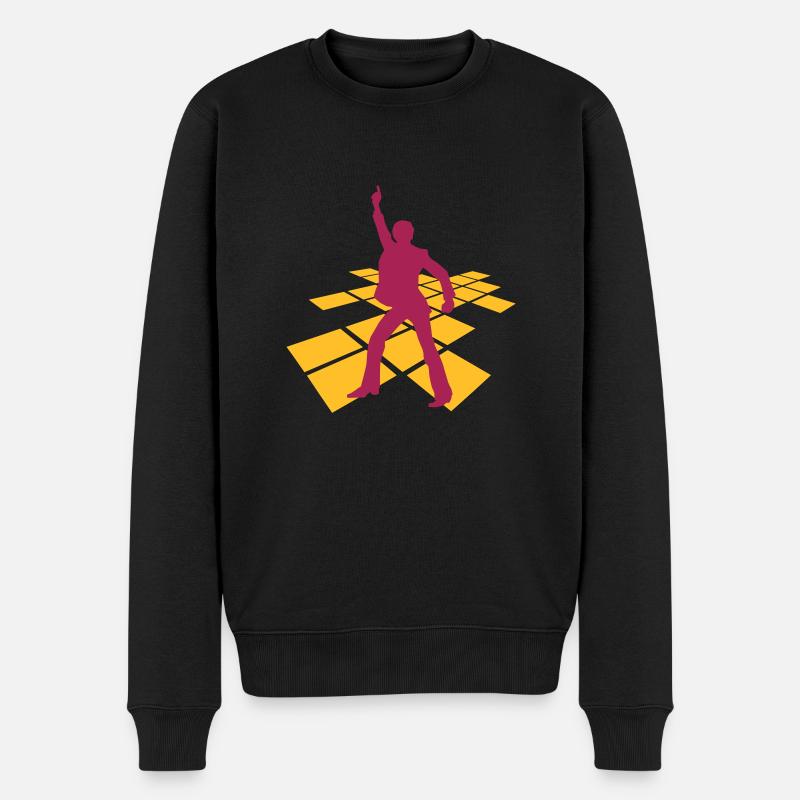 Disco - Männer Premium Bio Pullover - Schwarz