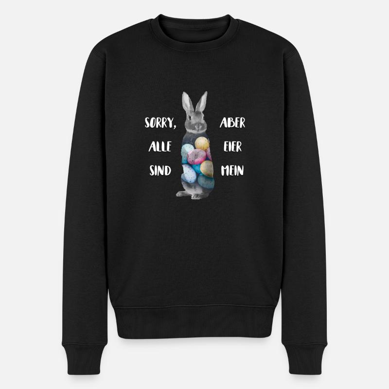 Oster Hase - Alles Mein - Männer Premium Bio Pullover - Schwarz