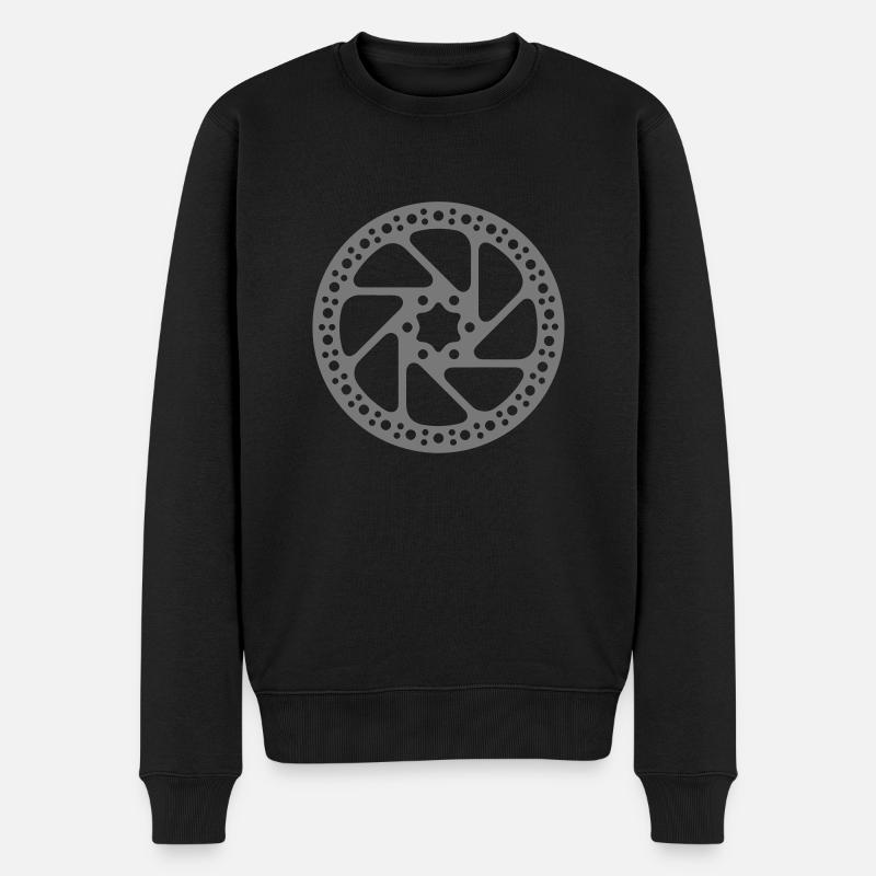 Fahrrad Bremsscheibe - Männer Premium Bio Pullover - Schwarz