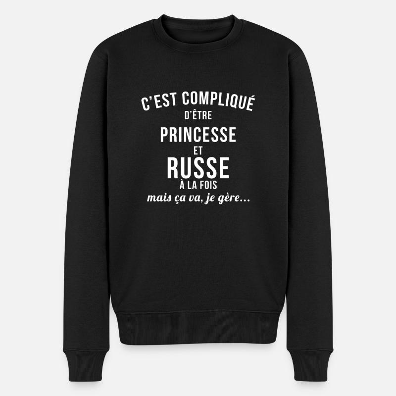 Russe Princesse - Pull Premium bio Homme - noir