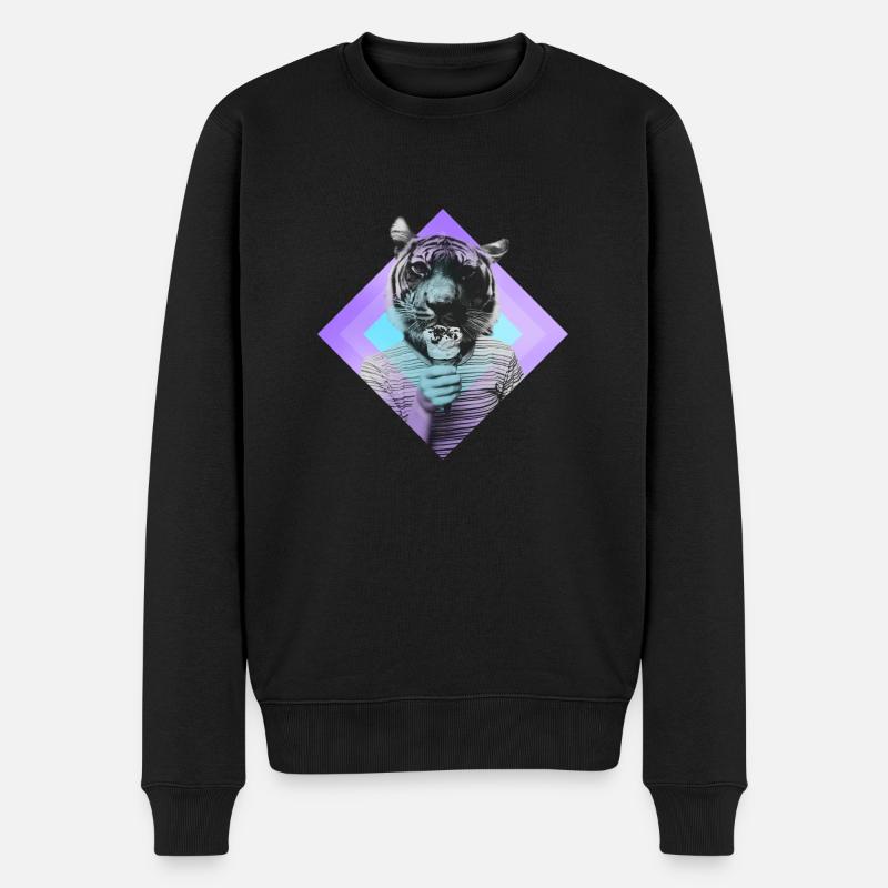 Icetiger - Männer Premium Bio Pullover - Schwarz
