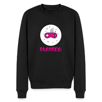 Gamer 2 - Duo Player 1 & 2 amour couple de cadeau - Pull Premium bio Homme - noir - Devant - Nico (187cm)