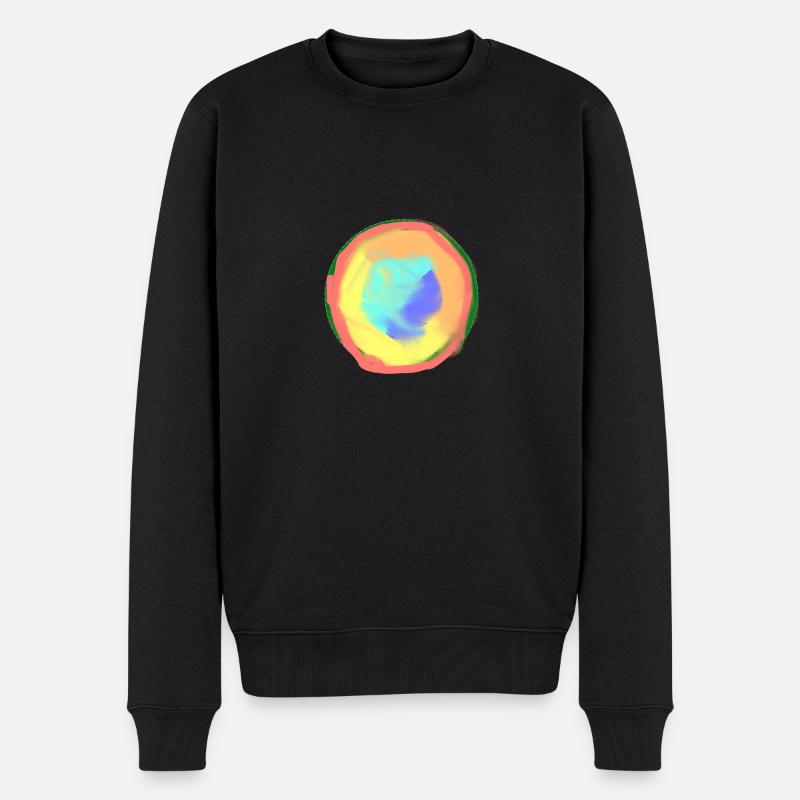 Regenbogen - Männer Premium Bio Pullover - Schwarz