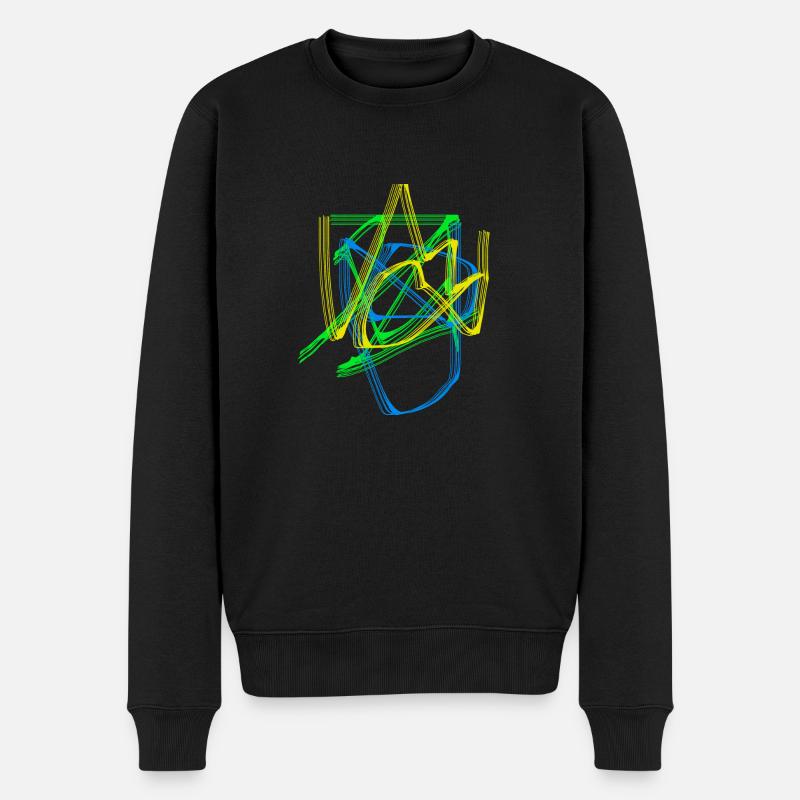Graffiti - Männer Premium Bio Pullover - Schwarz