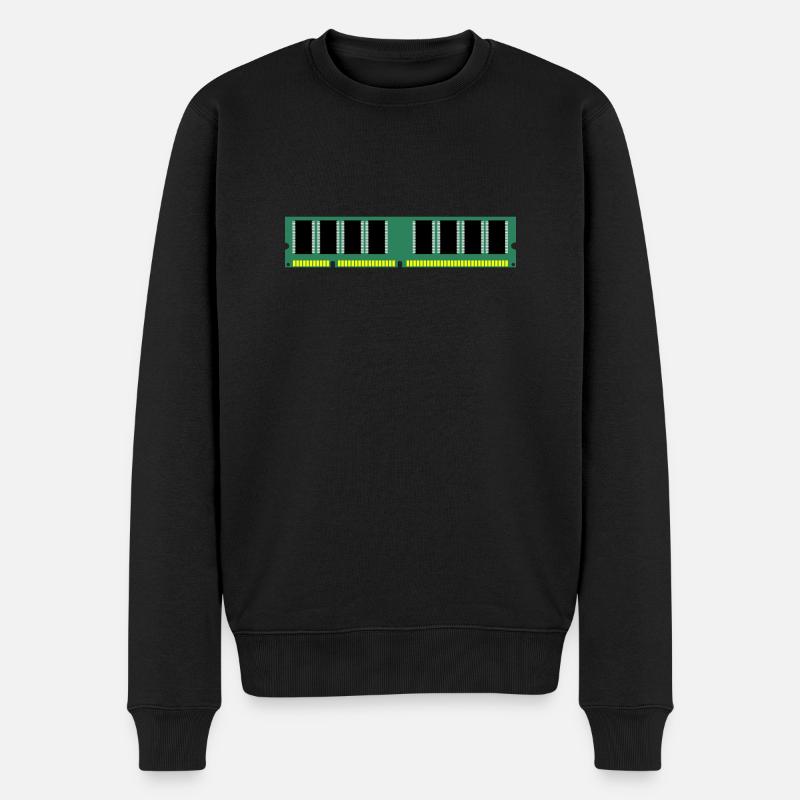 RAM Nerd Geschenkidee - Männer Premium Bio Pullover - Schwarz