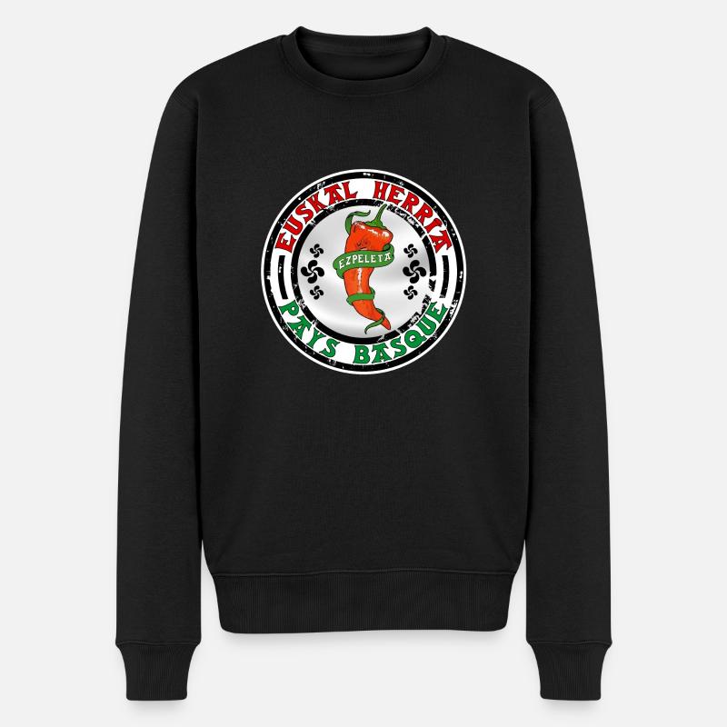 Espelette Pays Basque - Pull Premium bio Homme - noir