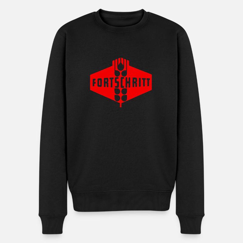 Fortschritt - Männer Premium Bio Pullover - Schwarz