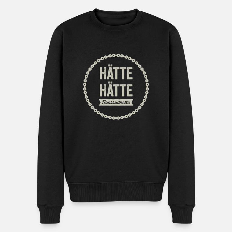 Hätte Hätte Fahrrad kette - Männer Premium Bio Pullover - Schwarz