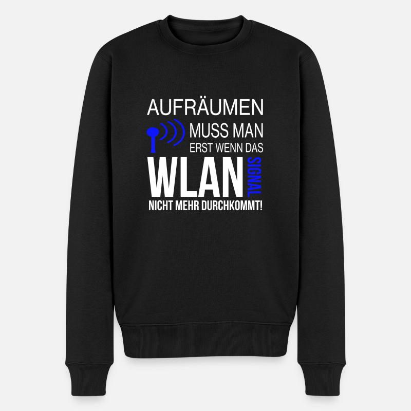 INTERNET GEEK ELTERN KINDER SPRUCH GESCHENK LUSTIG - Männer Premium Bio Pullover - Schwarz