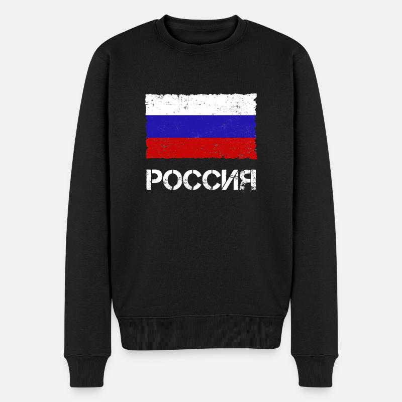 Russie - Pull Premium bio Homme - noir