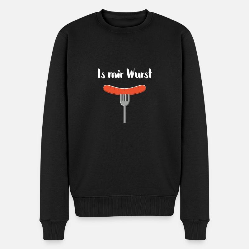 Is mir Wurst - Männer Premium Bio Pullover - Schwarz