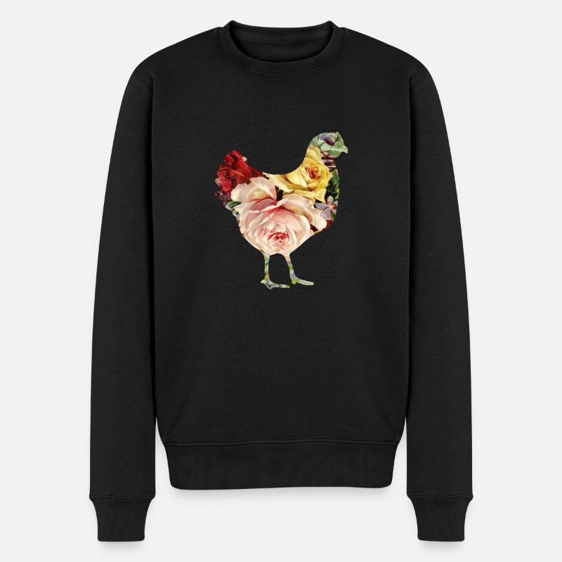 poulet fleur - Pull Premium bio Homme - noir