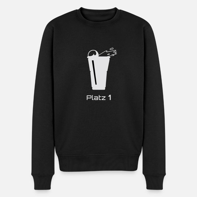 Beerpong Platz 1 - Männer Premium Bio Pullover - Schwarz
