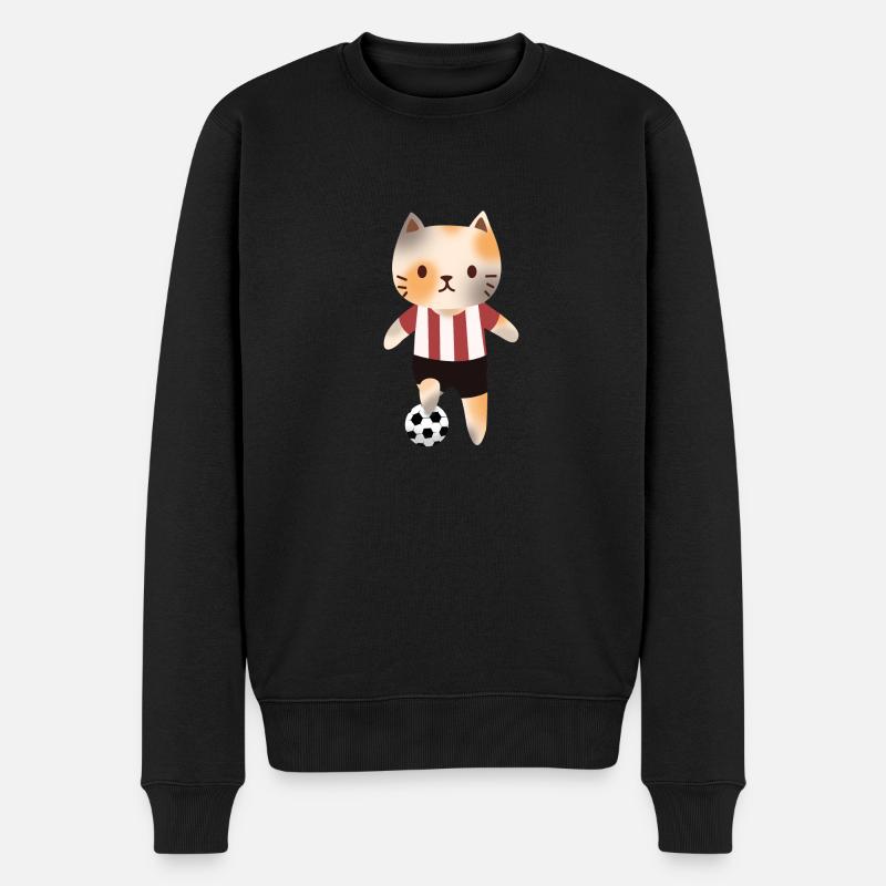 Chat avec le football - Pull Premium bio Homme - noir