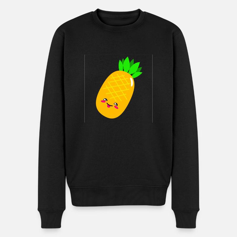 Ananas - Männer Premium Bio Pullover - Schwarz