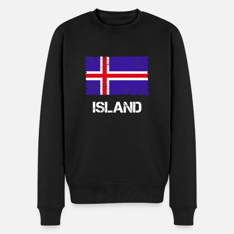 Islande - Pull Premium bio Homme - noir