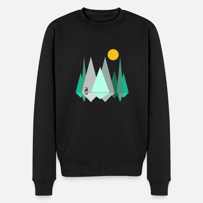 Forêt abstraite - Pull Premium bio Homme - noir