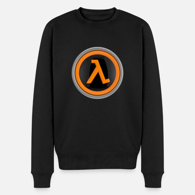 Lambda logo - Men's Premium Organic Jumper - black