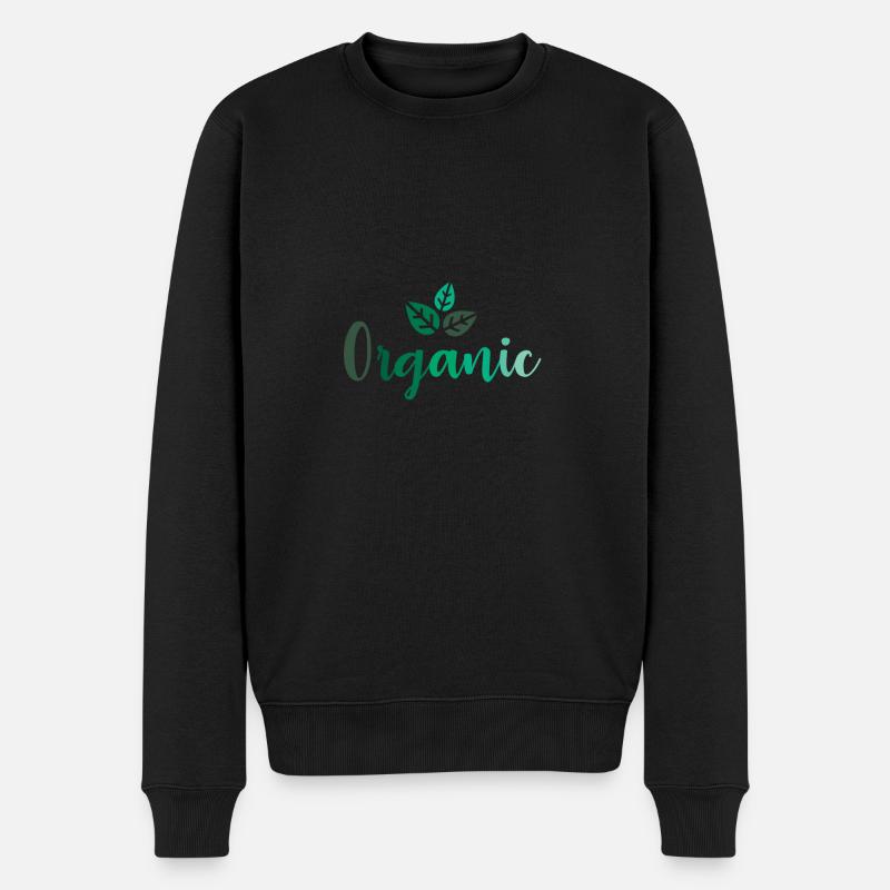 organic Shirt - Männer Premium Bio Pullover - Schwarz
