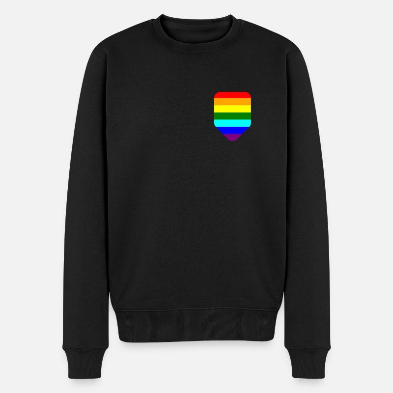 Brusttasche LGTB LGTB Pride Gay - Männer Premium Bio Pullover - Schwarz