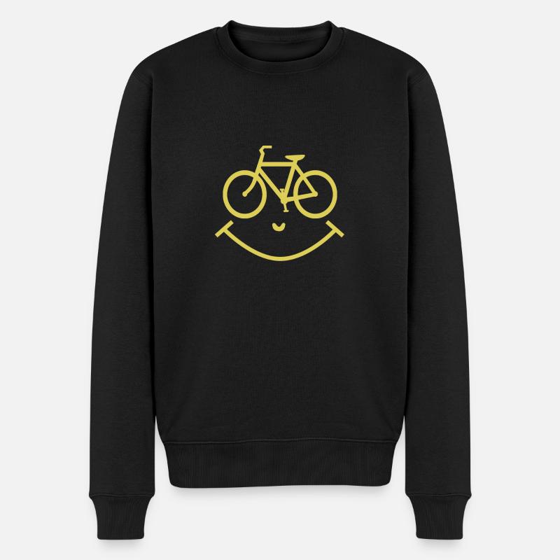 Fahrrad - Männer Premium Bio Pullover - Schwarz