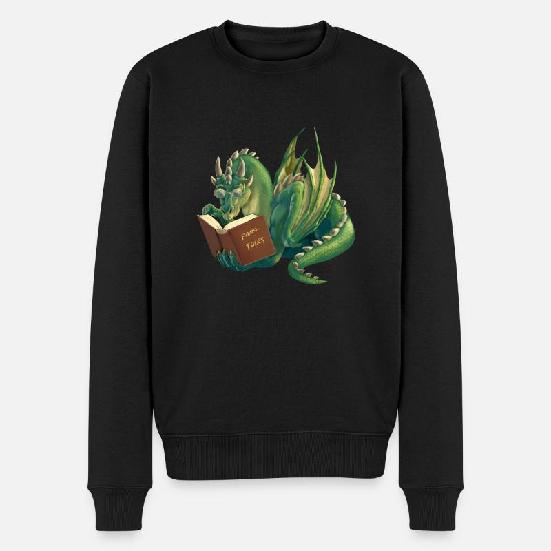 reading dragon - Pull Premium bio Homme - noir