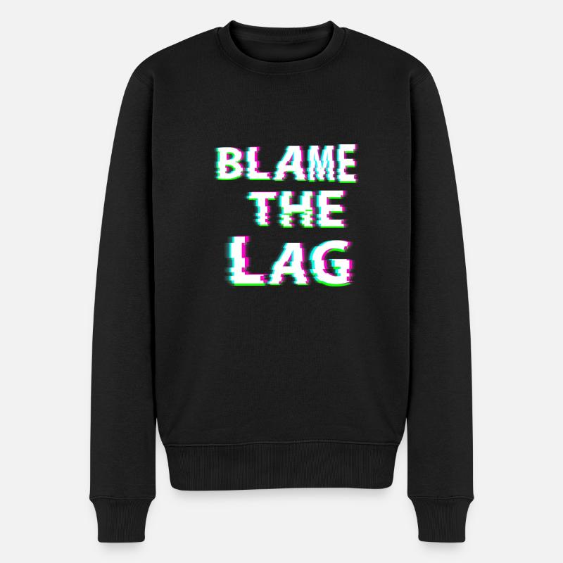 Schuld an der Verzögerung - Männer Premium Bio Pullover - Schwarz