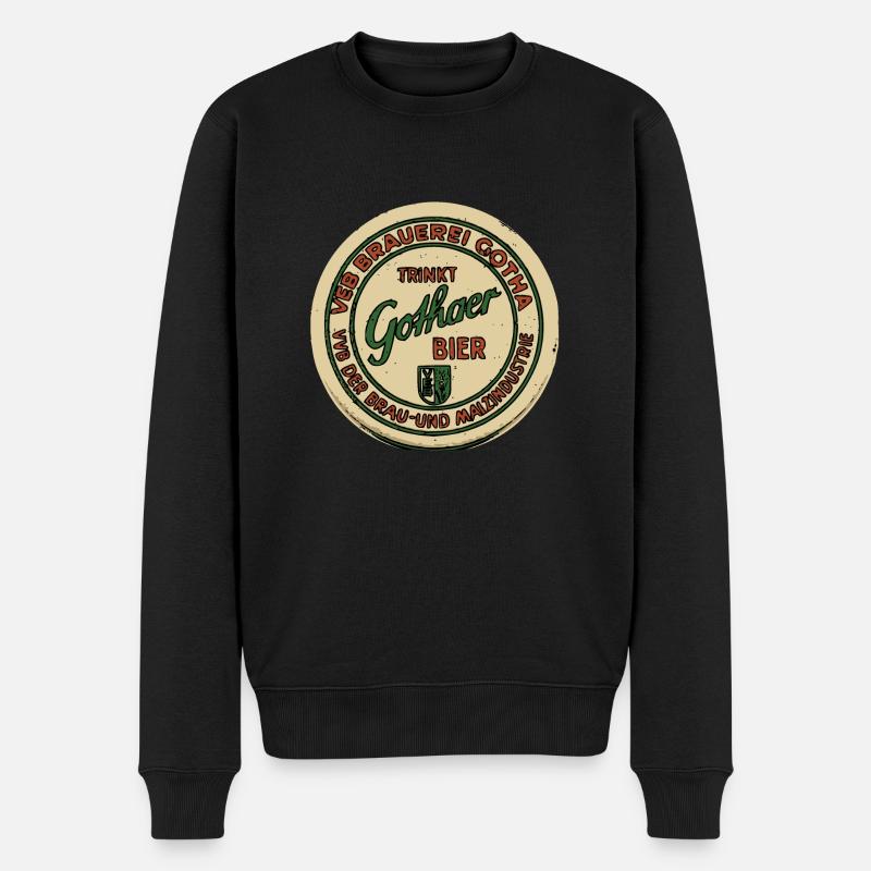 VEB Brauerei Gotha - Männer Premium Bio Pullover - Schwarz