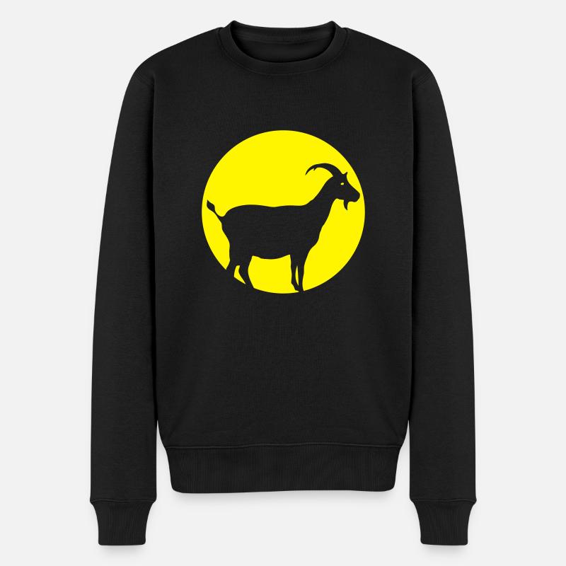 Chèvre dans la Lune - Pull Premium bio Homme - noir