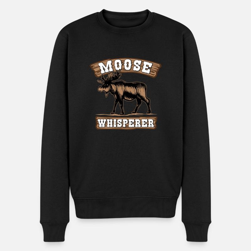 Moose Whisperer - Scandinavie Nature - Pull Premium bio Homme - noir