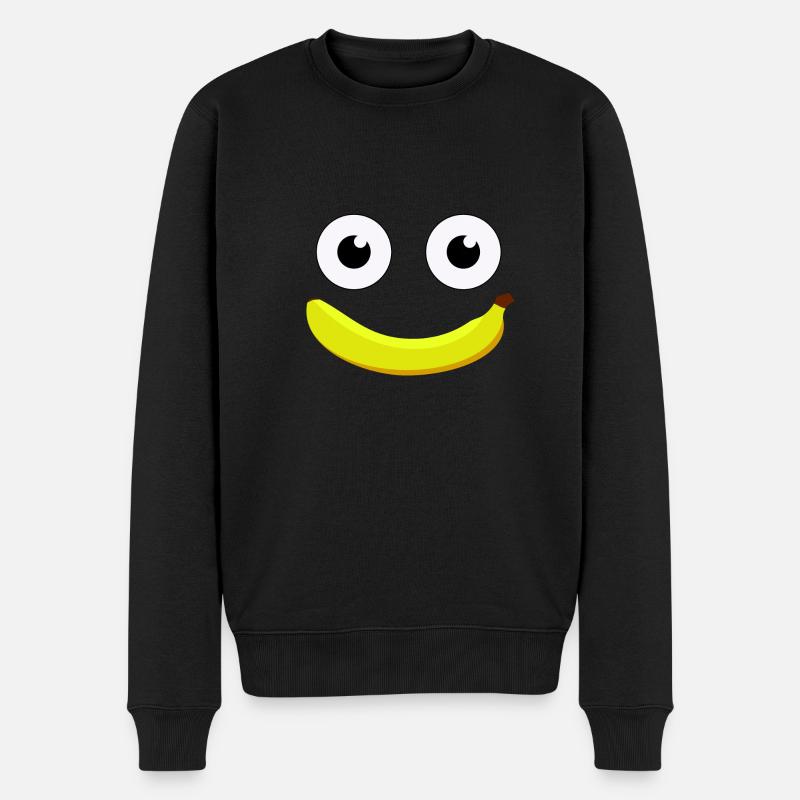 Die Banane - Männer Premium Bio Pullover - Schwarz