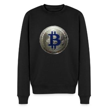 Crypto - Men's Premium Organic Jumper - black - Front - Nico (187cm)