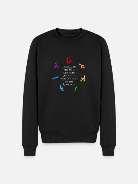 Stargate SG-1 / Atlantis / Universe - Økologisk premium-sweatshirt til mænd - sort