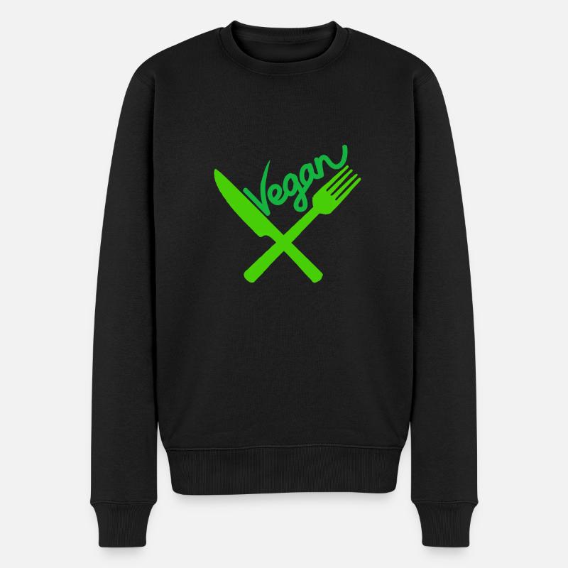 Idée de cadeau de végétarien végétarien - Pull Premium bio Homme - noir