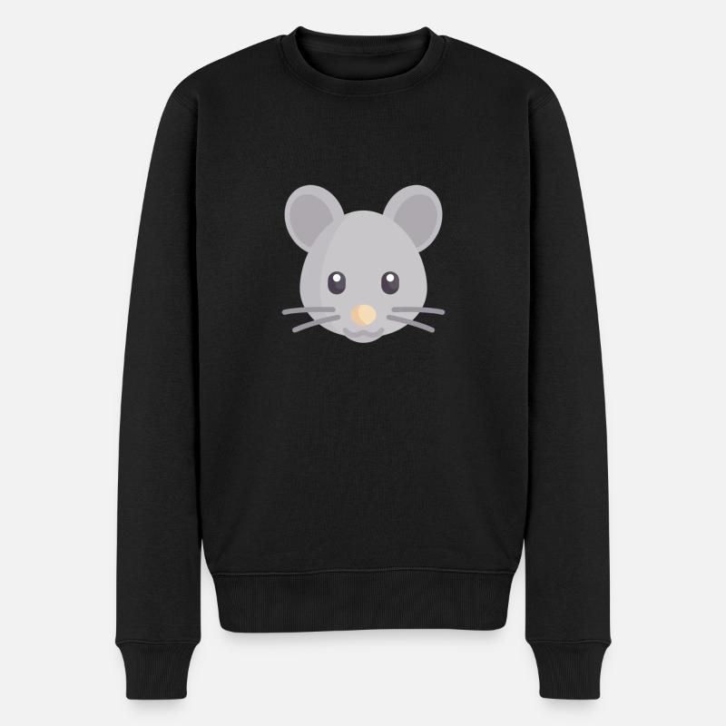 souris grise douce - Pull Premium bio Homme - noir