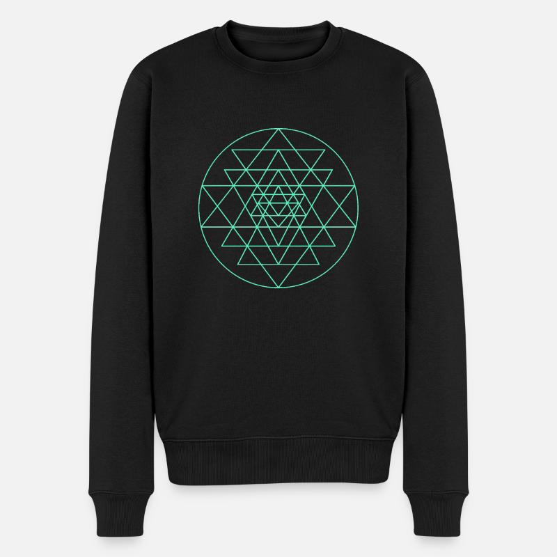 Sri Yantra Türkis - Pull Premium bio Homme - noir